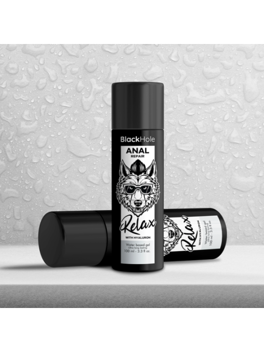 BLACK HOLE - RÉPARATION ANALE RELAX À BASE D'EAU AVEC HYALURON 100 ML