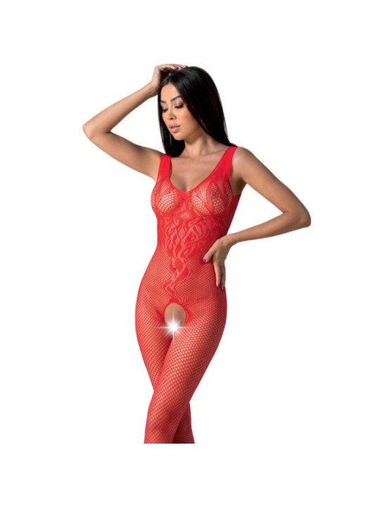 PASSION - BS098 BODYSTOCKING ROUGE TAILLE UNIQUE