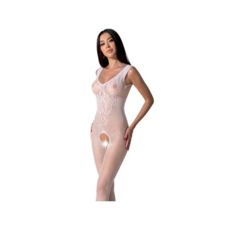 PASSION - BS098 BODYSTOCKING BLANC TAILLE UNIQUE