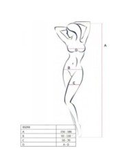 PASSION - BS098 BODYSTOCKING BLANC TAILLE UNIQUE
