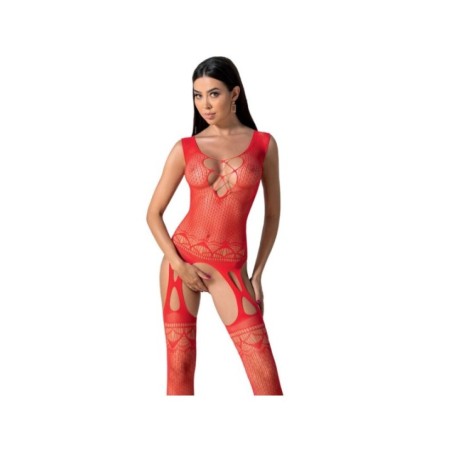 PASSION - BS099 BODYSTOCKING ROUGE TAILLE UNIQUE