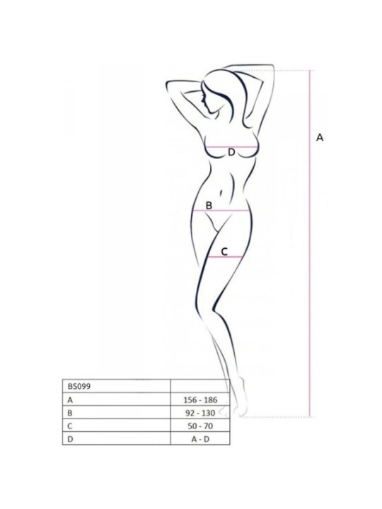 PASSION - BS099 BODYSTOCKING ROUGE TAILLE UNIQUE