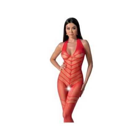PASSION - BS100 BODYSTOCKING ROUGE TAILLE UNIQUE