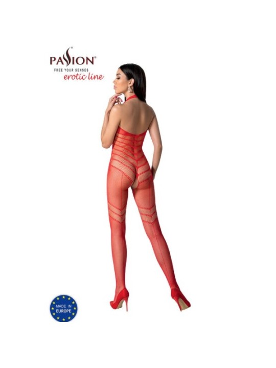 PASSION - BS100 BODYSTOCKING ROUGE TAILLE UNIQUE