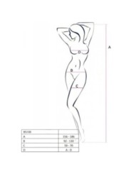 PASSION - BS100 BODYSTOCKING ROUGE TAILLE UNIQUE