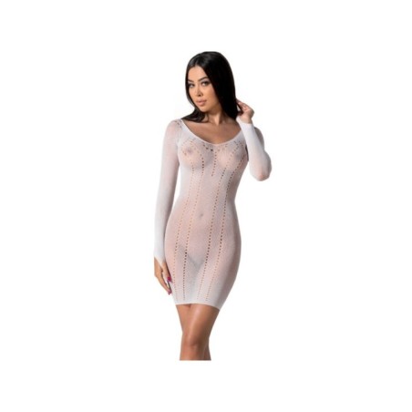 PASSION - BS101 BODYSTOCKING BLANC TAILLE UNIQUE