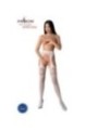 PASSION - S026 BAS BLANCS AVEC JARRETIÈRE TAILLE UNIQUE
