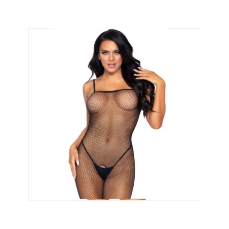 LEG AVENUE - BODYSTOCKING RÉSILLE AVEC OUVERTURE