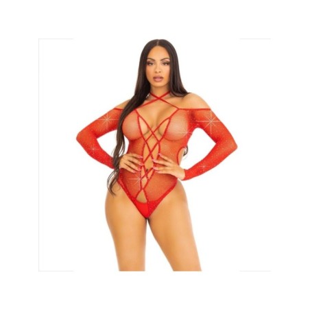 LEG AVENUE - CORPS CROTHLESS AVEC ROUGE BRILLANT