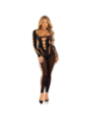 LEG AVENUE - BODYSTOCKING CHEVILLE RECKLESS NOIR