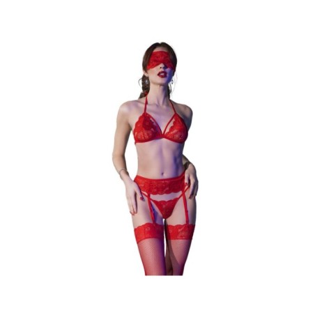 CHILIROSE - CR 4467 ENSEMBLE QUATRE PIÈCES ROUGE S/M