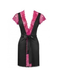 LIVCO CORSETTI FASHION - KUMIKO LC 90428 ROBE DE CHAMBRE + CULOTTE NOIR L/XL