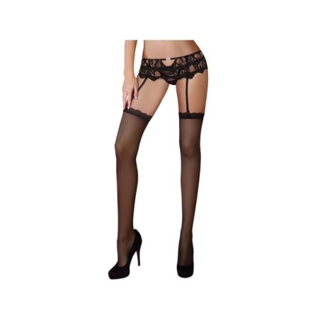 LIVCO CORSETTI FASHION - MANDIRIN LC 90529 CULOTTE + JARRETIÈRE NOIR