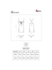 LIVCO CORSETTI FASHION - KARONIN LC 90628 CHEMISE + CULOTTE NOIR