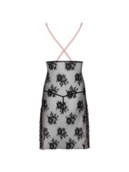 LIVCO CORSETTI FASHION - KARONIN LC 90628 CHEMISE + CULOTTE NOIR L/XL