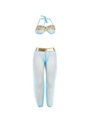 SUBBLIME - ENSEMBLE LINGERIE BLEU STYLE INDIEN L/XL