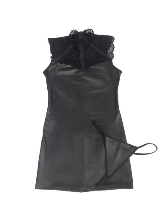 SUBBLIME - ROBE SEXY EN CUIR L/XL