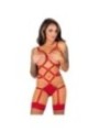 LIVCO CORSETTI FASHION - THIARA LC 20213 ENSEMBLE CORPS + BAS ROUGE S/M
