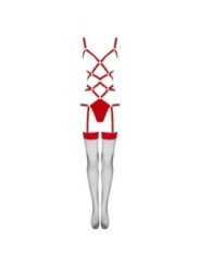 LIVCO CORSETTI FASHION - THIARA LC 20213 ENSEMBLE CORPS + BAS ROUGE S/M