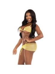 LEG AVENUE - ENSEMBLE TROIS PIÈCES DIAMANTS JAUNE M/L