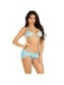 LEG AVENUE - ENSEMBLE TROIS PIÈCES DIAMANTS BLEU S/M