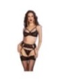 CHILIROSE - CR 4697 ENSEMBLE QUATRE PIÈCES NOIR XL