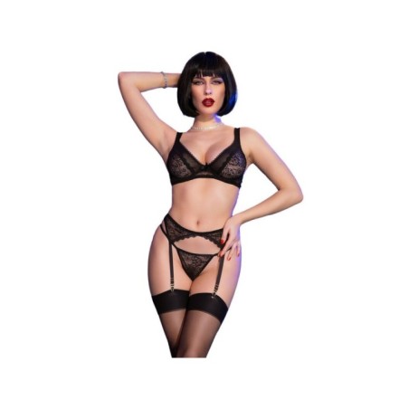 CHILIROSE - CR 4692 ENSEMBLE QUATRE PIÈCES NOIR L