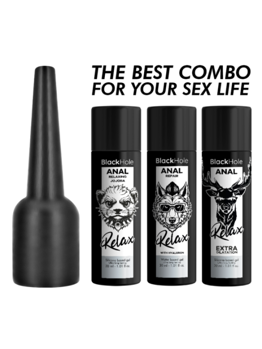 BLACK HOLE - APPLICATEUR DE LUBRIFIANT ANAL TAILLE S 30 ML