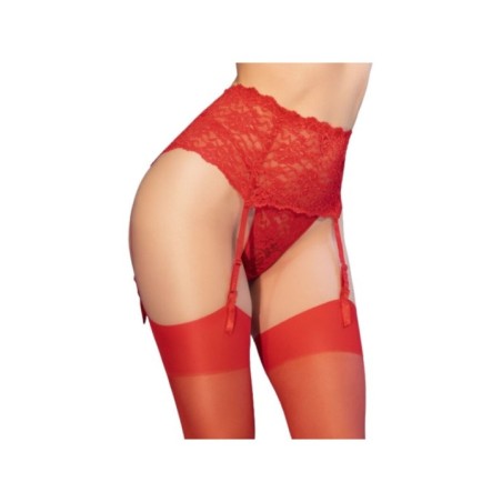 CHILIROSE - CR 4718 PORTE-JARRETELLES & BAS ROUGE XL