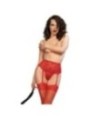 CHILIROSE - CR 4718 PORTE-JARRETELLES & BAS ROUGE XL