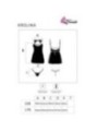 LIVCO CORSETTI FASHION - KROLINA LC 90734 CHEMISE + STRING NOIR S/M