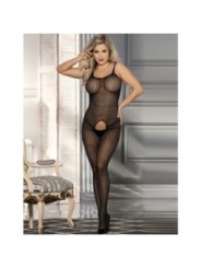 SUBBLIME - 951726 BODYSTOCKING NOIR EN RÉSILLE ÉLASTIQUE SANS FOURRURE TAILLE UNIQUE