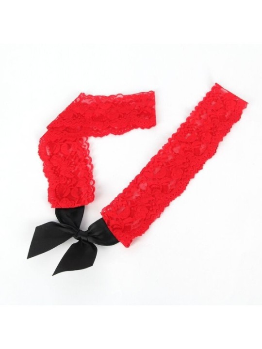 SUBBLIME - 952068 ROBE COURTE EN RÉSILLE AVEC COUTURES NOIRES ET ROUGES TAILLE UNIQUE