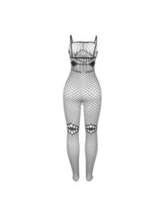 SUBBLIME - 952112 BODYSTOCKING RESILLE AVEC DETAILS SUR LA POITRINE ET LE VENTRE NOIR TAILLE UNIQUE