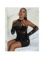SUBBLIME - 952235 ROBE RÉSEILLE AVEC STRASS NOIR TAILLE UNIQUE