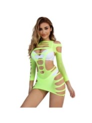 SUBBLIME - 952280 ROBE RÉSILLE ÉLASTIQUE MANCHES LONGUES VERT TAILLE UNIQUE