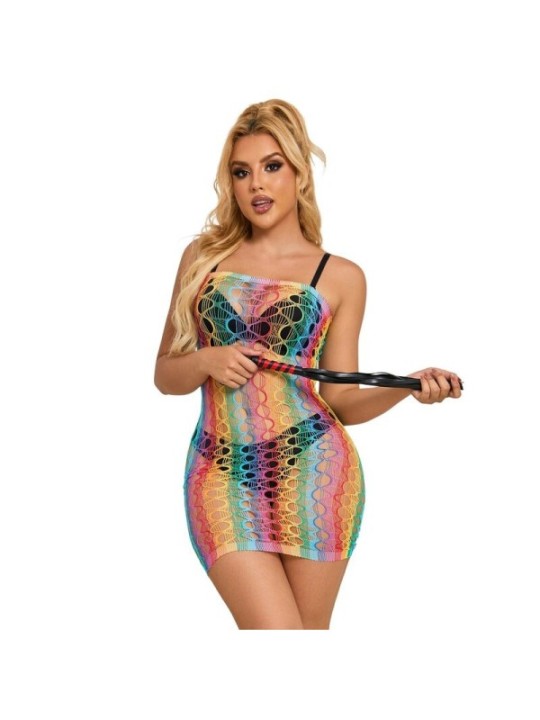 SUBBLIME - 952365 ROBE RÉSEILLE ÉPAULES NUES ARC-EN-CIEL TAILLE UNIQUE