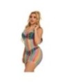 SUBBLIME - 952365 ROBE RÉSEILLE ÉPAULES NUES ARC-EN-CIEL TAILLE UNIQUE