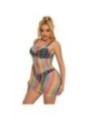SUBBLIME - 952365 ROBE RÉSEILLE ÉPAULES NUES ARC-EN-CIEL TAILLE UNIQUE