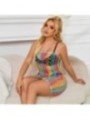 SUBBLIME - 952365 ROBE RÉSEILLE ÉPAULES NUES ARC-EN-CIEL TAILLE UNIQUE