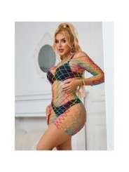 SUBBLIME - 952426 ROBE RÉSILLE MANCHES LONGUES ARC-EN-CIEL TAILLE UNIQUE
