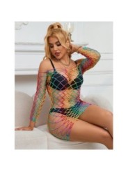 SUBBLIME - 952426 ROBE RÉSILLE MANCHES LONGUES ARC-EN-CIEL TAILLE UNIQUE