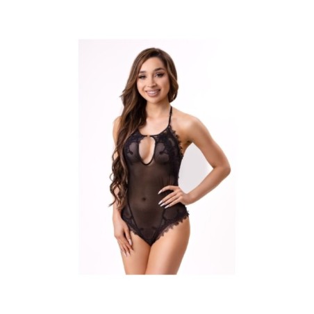 LIVCO CORSETTI FASHION - DAIANA 20248 BODYSTOCKING SANS FOURRURE NOIR S/M