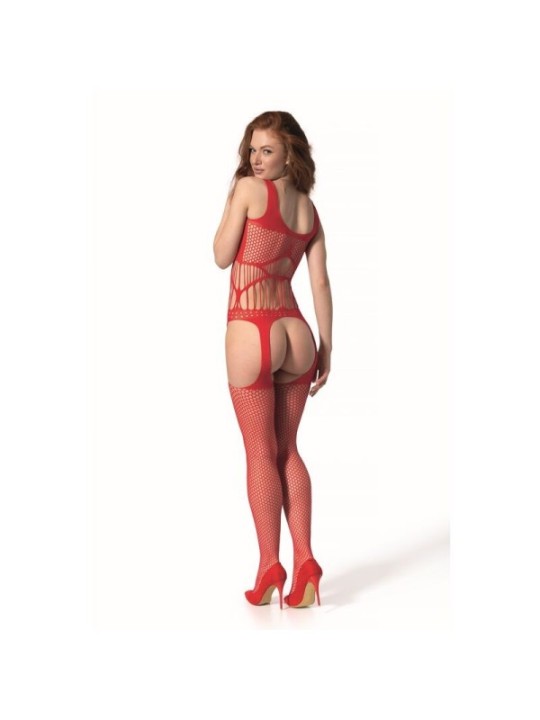 PASSION - BS 106 BODYSTOCKING ROUGE TAILLE UNIQUE