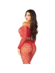 LEG AVENUE - CROP TOP + BAS ROUGE TAILLE UNIQUE