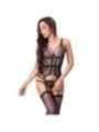 LIVCO CORSETTI FASHION - PEIGNOIR + CHEMISE + STRING MELISENDA CF 1709 NOIR S