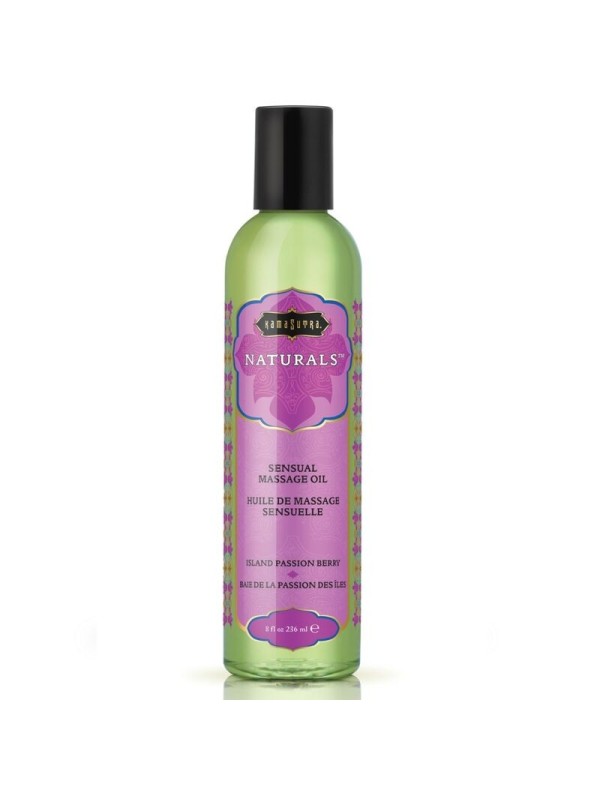 KAMASUTRA - HUILE DE MASSAGE NATURELLE BAIE DE LA PASSION 236 ML