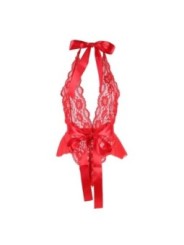 SUBBLIME - 953973 BODY SEXY A VOLANTS + CEINTURE ROUGE S/M