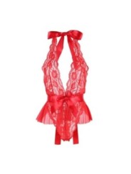 SUBBLIME - 953973 BODY SEXY A VOLANTS + CEINTURE ROUGE S/M