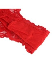 SUBBLIME - 953973 BODY SEXY A VOLANTS + CEINTURE ROUGE S/M
